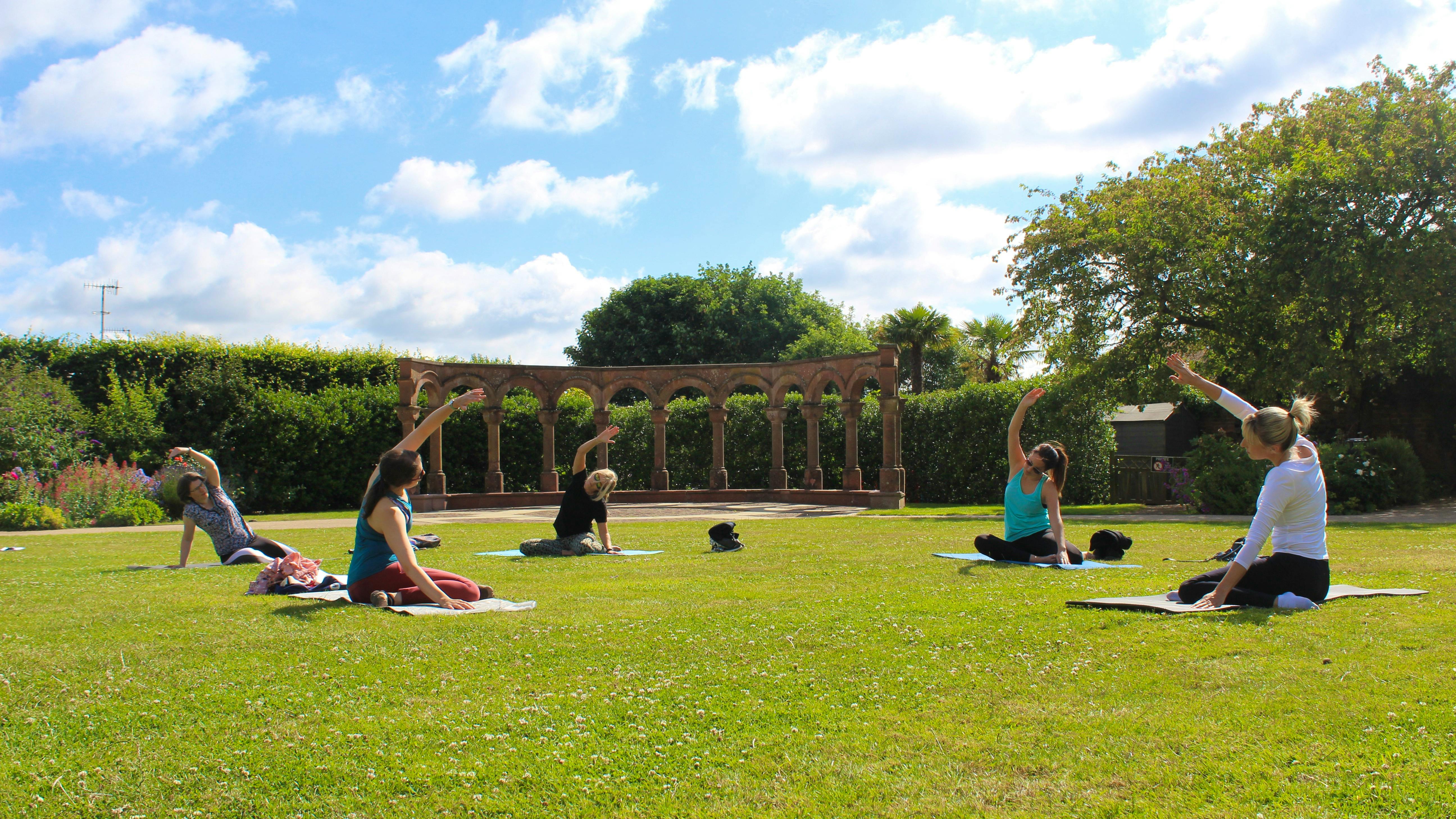Pilates in the Rose Garden